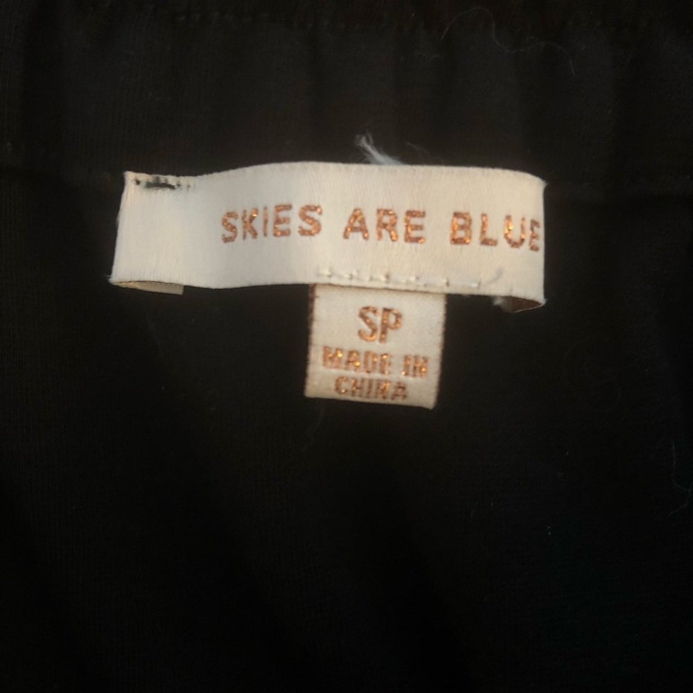 SKIES ARE BLUE Black Berenice Scallop Hem Skirt Size Small Petite - Picture 9 of 9